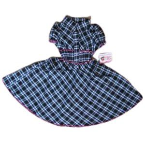 Lele Kids Black Dress White Pink Plaid Toddler Girl Size 2T Black Pink White